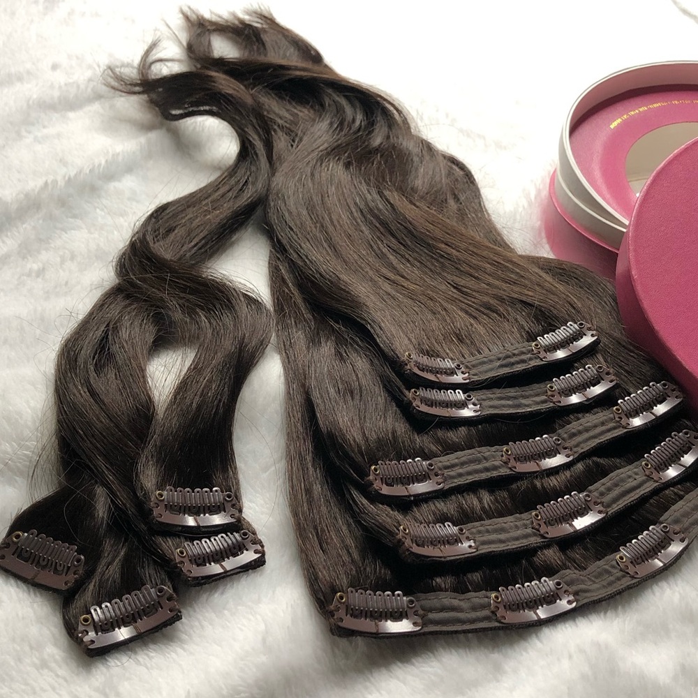 Luxy Hair 16” Mocha Brown Clip In Extensions